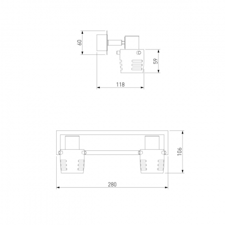 Спот Eurosvet 23463/2 хром/античная бронза