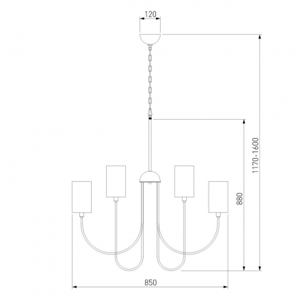 Подвесная люстра Eurosvet Abbey 60164/10 никель Smart