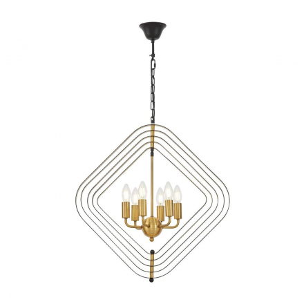 Подвесная люстра Lumina Deco Crulia LDP 8005-6 BK+MD