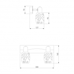 Спот Eurosvet 60301/2 хром/венге