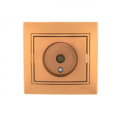 Розетка ТВ оконечная Lezard Mira золото 701-1313-130
