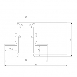 Коннектор L-образный Elektrostandard Slim Magnetic 85212/00 a067500