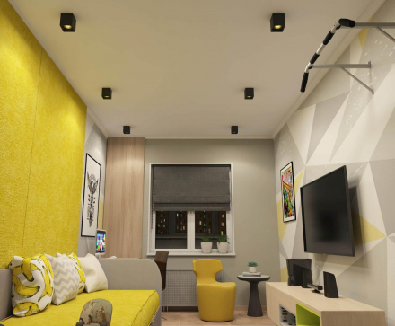 Потолочный светильник Denkirs DK3020BYE DK3080-BK+YE