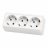 Розетка тройная 2P+PE TDM Electric Ладога белая SQ1801-0126