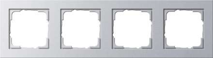 Рамка 4-постовая Gira E2 алюминий 021425