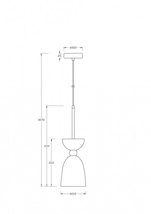 Подвесной светильник Maytoni Cloches MOD113PL-01W