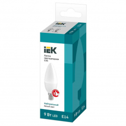Лампа светодиодная IEK E14 9W 4000K матовая LLE-C35-9-230-40-E14