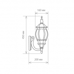 Уличный настенный светильник Elektrostandard 1001U черное золото a033703