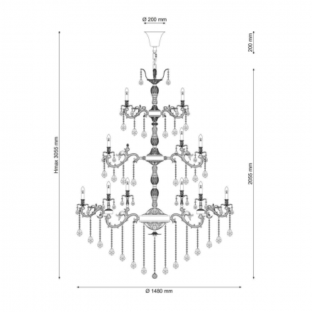 Подвесная люстра Lucia Tucci Barletta 122.60 Coffe Gold