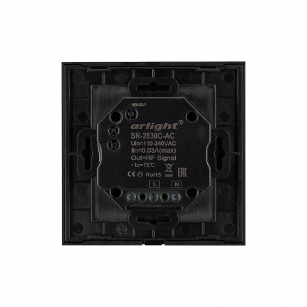 Панель управления Arlight Sens SR-2830C-AC-RF-IN Black 019062