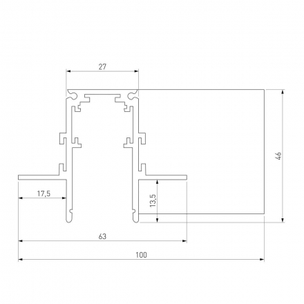 Коннектор L-образный Elektrostandard Slim Magnetic 85212/00 a067501