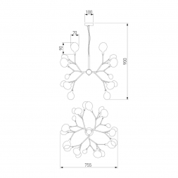 Подвесная люстра Bogates Lamella 554