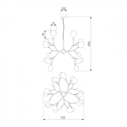 Подвесная люстра Bogates Lamella 554