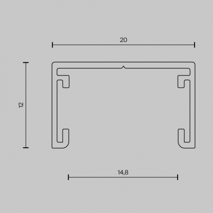 Шинопровод накладной Maytoni Technical Busbar trunkings Basity TRX172-112B