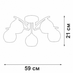 Потолочная люстра Vitaluce V4285-1/5PL