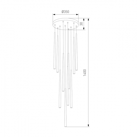 Подвесная люстра TK Lighting 10114 Piano