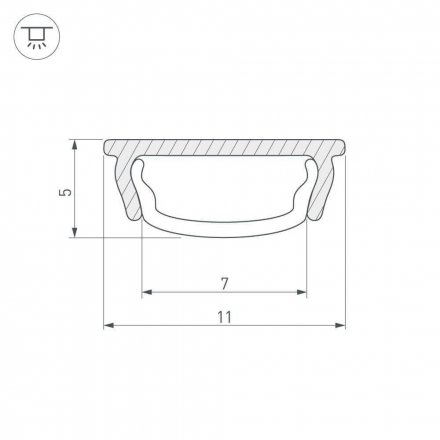 Профиль Arlight ARH-Bent-W11-2000 Anod 023592