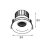 Встраиваемый светодиодный светильник Italline IT06-6016 black 4000K