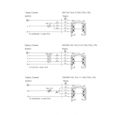 Шинопровод трехфазный Nowodvorski Ctls Track 8716
