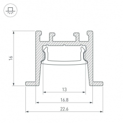 Профиль Arlight SL-Comfort-2316-F-2000 Anod Black 031769