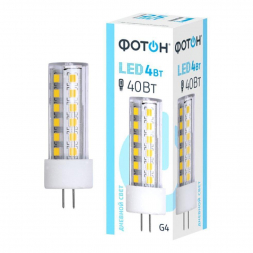Лампа светодиодная Фотон G4 4W 4000K прозрачная 24070