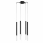 L5T747137 Люстра TUBO LED 25W 1250LM 360G ЧЕРНЫЙ 3000K
