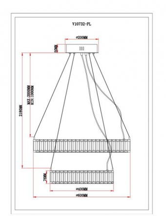 Подвесной светодионый светильник Moderli Asti V10732-PL