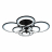 Потолочная светодиодная люстра iLedex Ring A001/8 BK