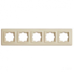 Рамка 5-постовая Mono Electric Despina крем 102-170000-164