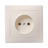 Розетка 2P IEK Kvarta кремовая ERK13-K33-10-DM