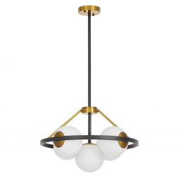 Подвесная люстра Lumina Deco Donzano LDP 8034-5 BK+WT