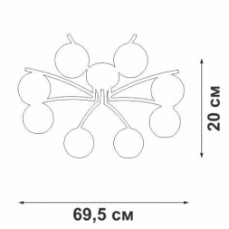 Потолочная люстра Vitaluce V4285-1/8PL