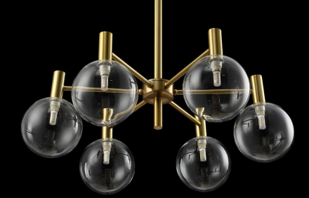 Подвесная люстра Crystal Lux Andres SP6 Bronze/Transparente
