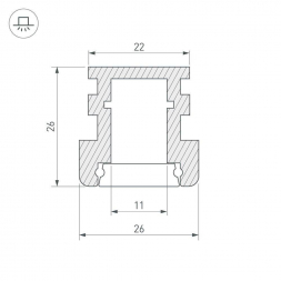 Профиль Arlight HR-F-2000 012091
