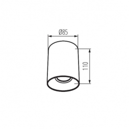 Накладной точечный светильник Kanlux RITI GU10 B/G 27571