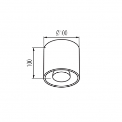 Накладной точечный светильник Kanlux ALGO GU10 CO-W 27035