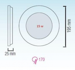 Встраиваемый светодиодный светильник Horoz Slim-15 15W 4200K 056-003-0015 HRZ00002151