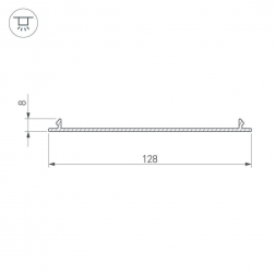 Профиль Arlight-верх TOP-LINIA140-С-2000 ANOD 016985