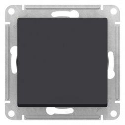 Переключатель одноклавишный проходной Schneider Electric AtlasDesign 10A 250V карбон ATN441061