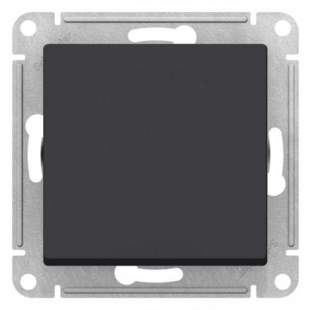 Переключатель одноклавишный проходной Schneider Electric AtlasDesign 10A 250V карбон ATN441061