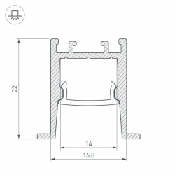 Профиль Arlight SL-Comfort-2322-F-2000 Anod Black 031771