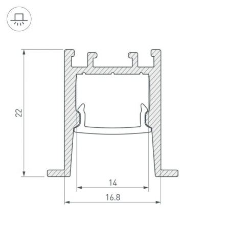 Профиль Arlight SL-Comfort-2322-F-2000 Anod Black 031771