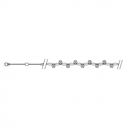 Светодиодная гирлянда Feron Линейная 230V желтый 8 режимов CL02 32288