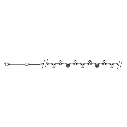 Светодиодная гирлянда Feron Линейная 230V желтый 8 режимов CL02 32288