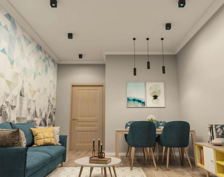 Потолочный светильник Denkirs DK3020BСY DK3080-BK+CY