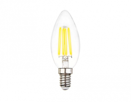 Лампа светодиодная филаментная Ambrella light E14 6W 4200K прозрачная 202115
