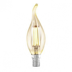 Лампа светодиодная филаментная Eglo E14 4W 2200К янтарь 11559