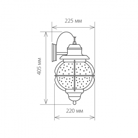 Уличный настенный светильник Elektrostandard Regul D a031948