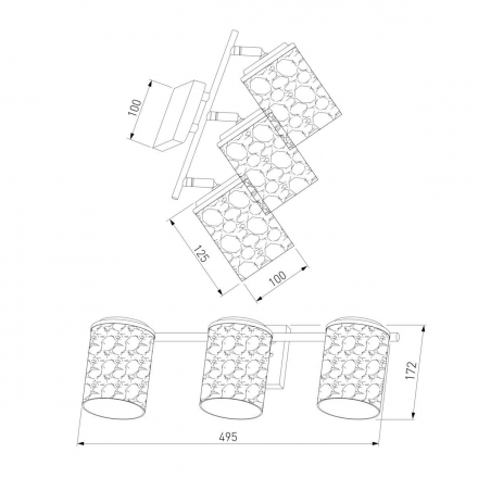 Спот Eurosvet Jackice 20095/3 черный/золото