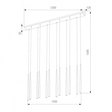 Подвесная люстра TK Lighting 10119 Piano